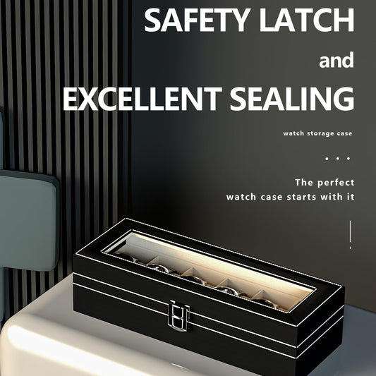 Leather Lockable Watch & Jewelry Storage Box