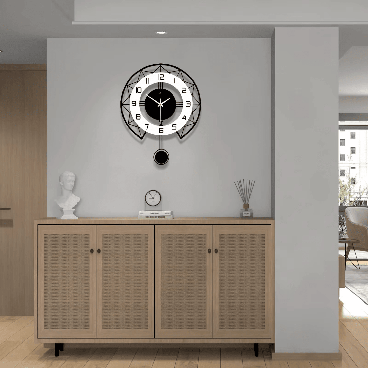 Modern Silent Large Wall Clock - Roman Decor
