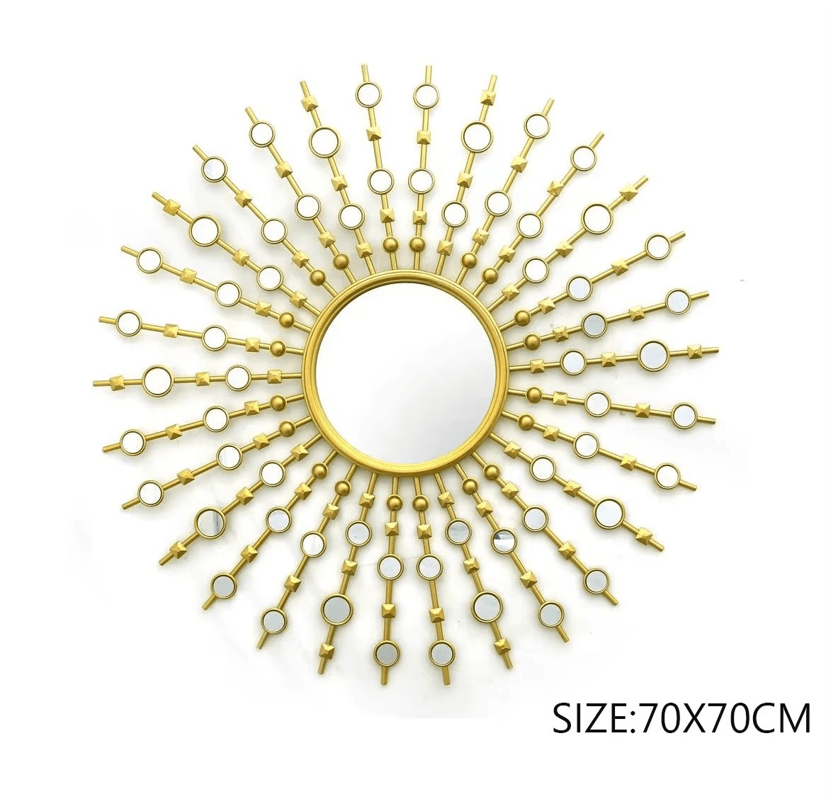Rust-Proof & Weather-Resistant Round Wall Mirror - Roman Decor