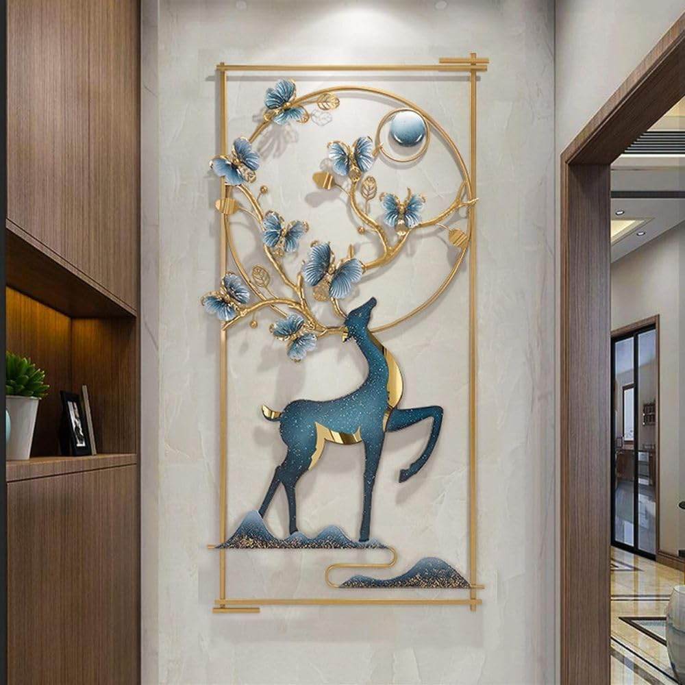 Modern Gold Metal Wall Art β Deer Sculpture - Roman Decor