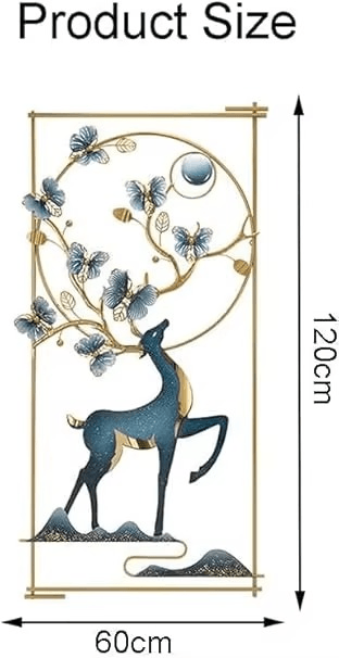 Modern Gold Metal Wall Art β Deer Sculpture - Roman Decor