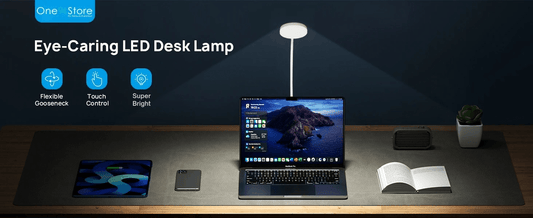 LED Desk Lamp Portable Table Light 3 Brightness Eye Protection Touch Control - Roman Decor