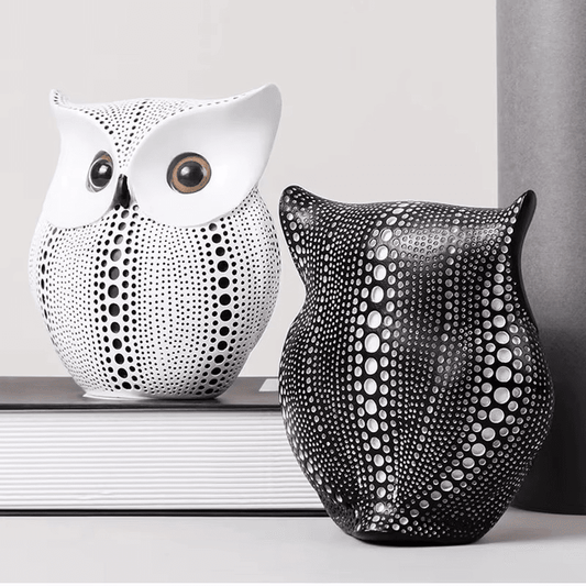Charming Owl Design Modern Compact Animal Statue for Table - Roman Decor