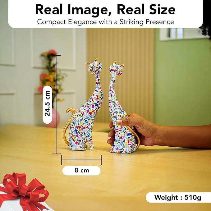 Nordic Graffiti Art Cat Figurines - Roman Decor