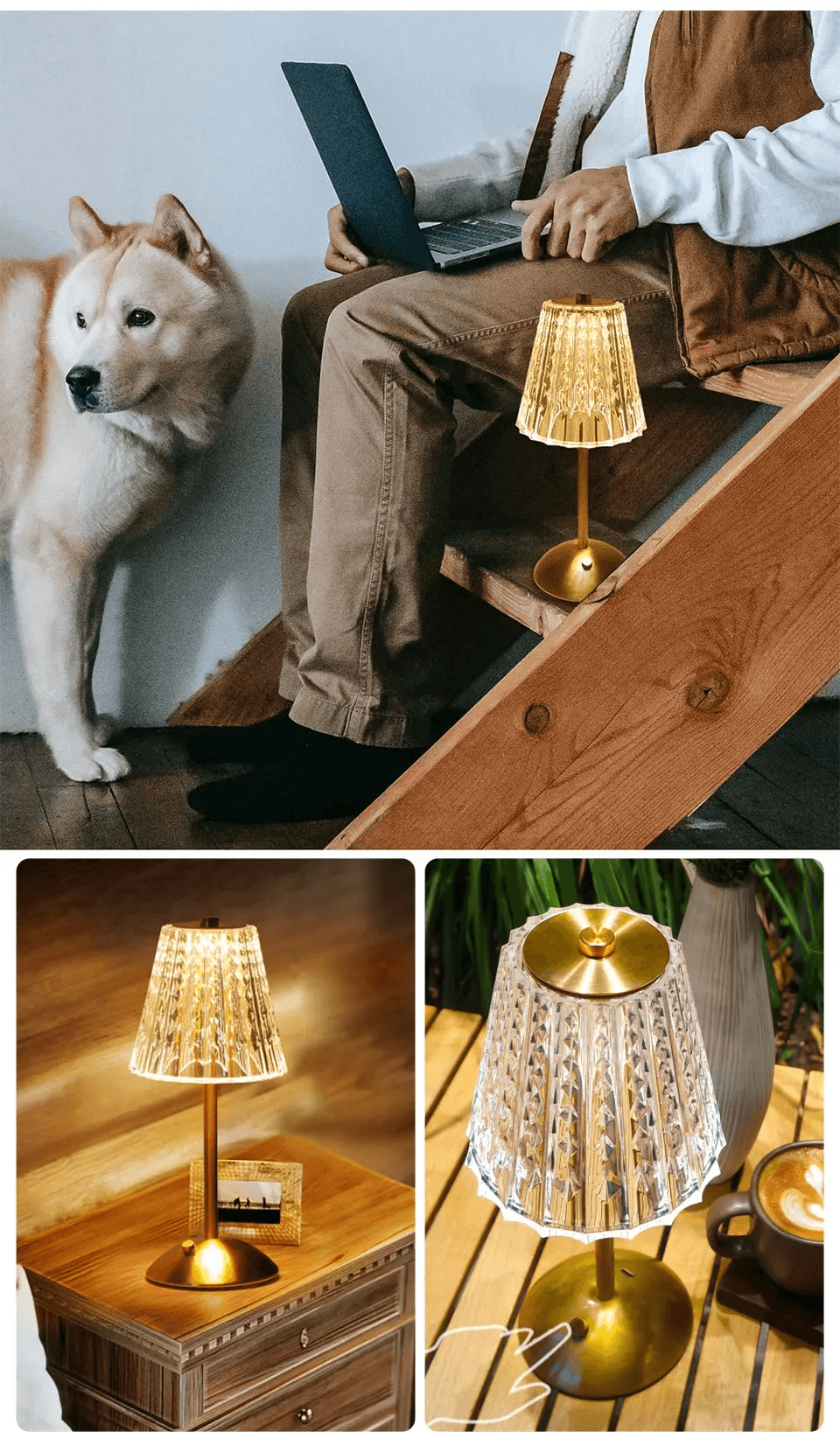 Modern Touch-Control Rechargeable LED Table Lamp - Roman Decor