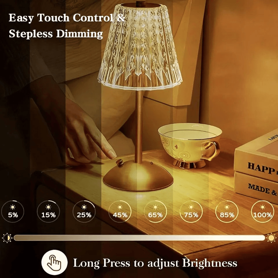 Modern Touch-Control Rechargeable LED Table Lamp - Roman Decor