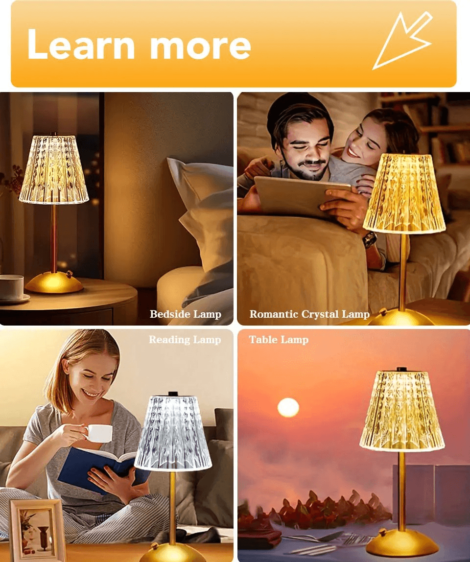 Modern Touch-Control Rechargeable LED Table Lamp - Roman Decor