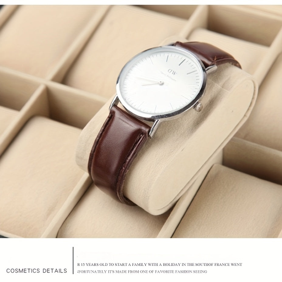 Leather Lockable Watch & Jewelry Storage Box