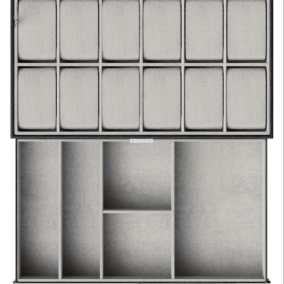 Organize Watches elegant style with this 12-Slot PU Leather Lockable Watch Storage Box