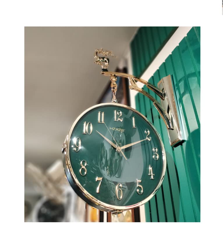Roman Decor Double-Sided Vintage Wall Clock | Antique Train Station Style