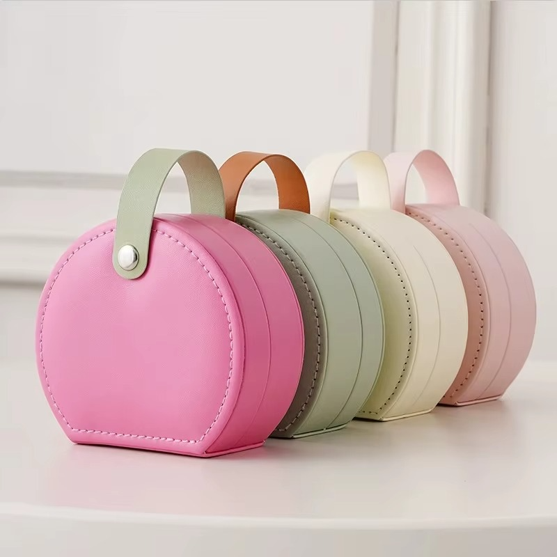 Compact Travel Jewelry Box with Handle – Elegant Organizer | ROMAN DECOR
