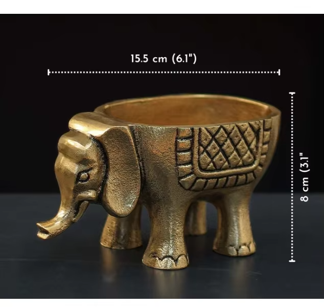 Aluminum Elephant Candle Holder &amp; Planter – Set of 2