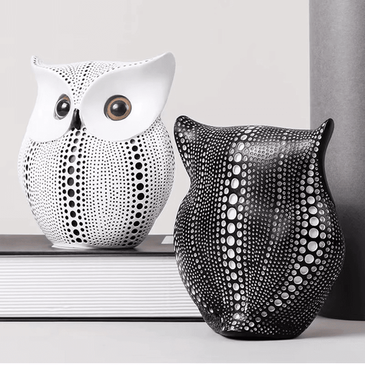 Charming Owl Design Modern Compact Animal Statue for Table - Roman Decor