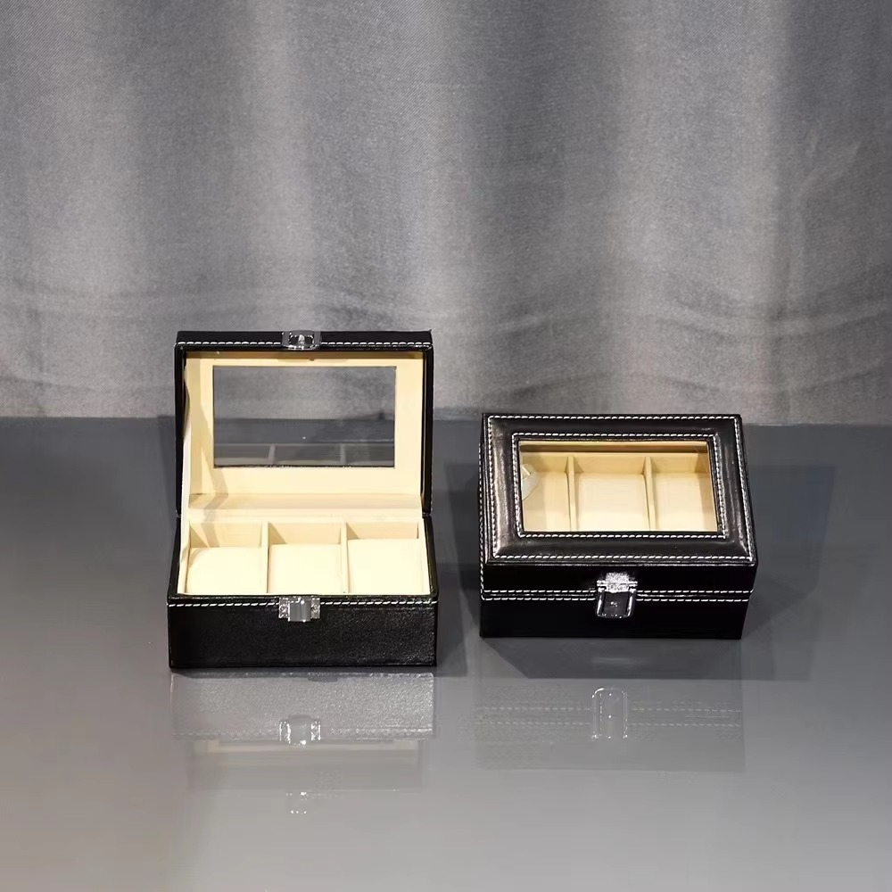 Decorative Durable Luxury PU Leather Watch Box