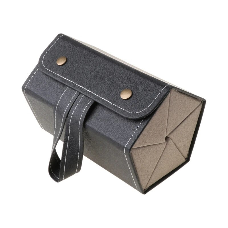 5 Slots Foldable PU Leather Sunglasses Eyeglasses Travel Organizer