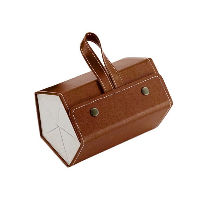 5 Slots Foldable PU Leather Sunglasses Eyeglasses Travel Organizer