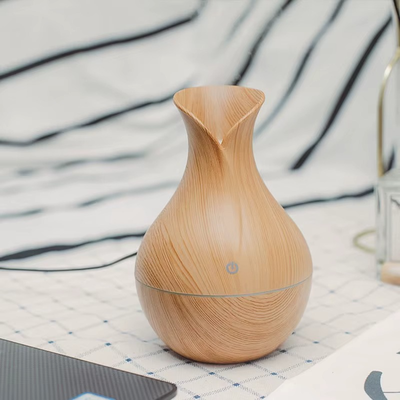 Portable Wood Grain Air Humidifier | Mini Aroma Diffuser USB
