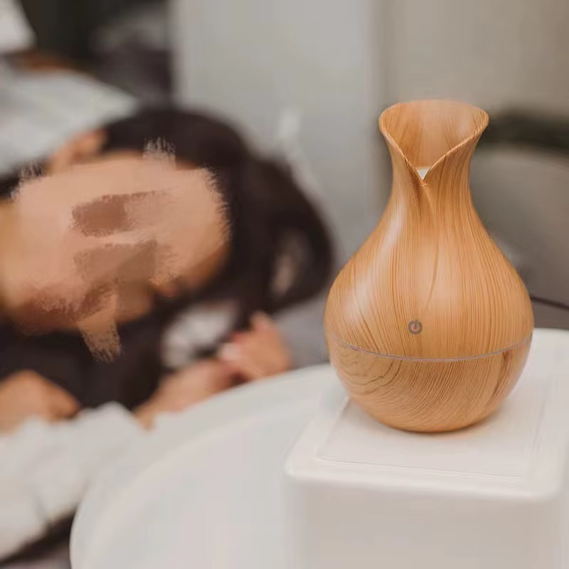 Portable Wood Grain Air Humidifier | Mini Aroma Diffuser USB