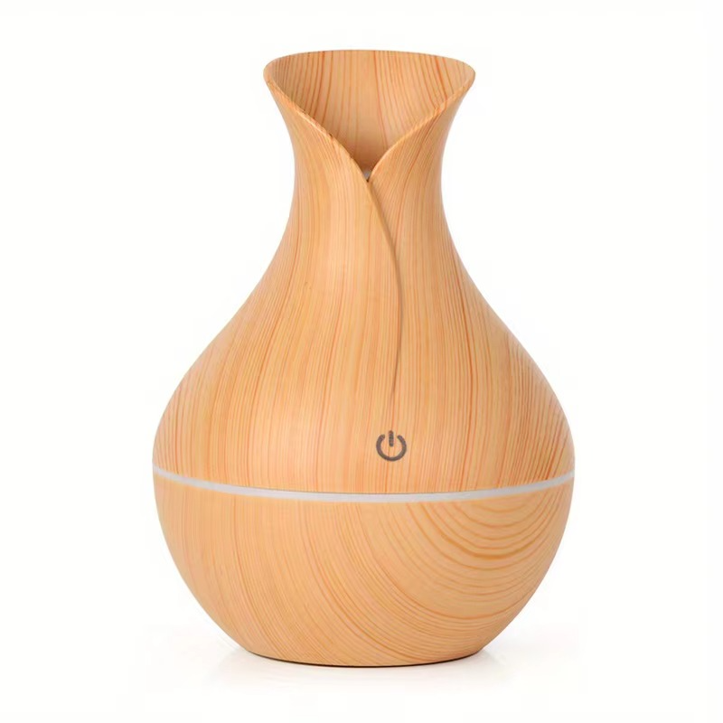 Portable Wood Grain Air Humidifier | Mini Aroma Diffuser USB