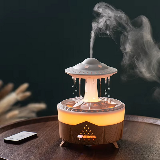 Cloud Rain Drop Humidifier | Noiseless Ultrasonic Aroma Diffuser for Home & Office