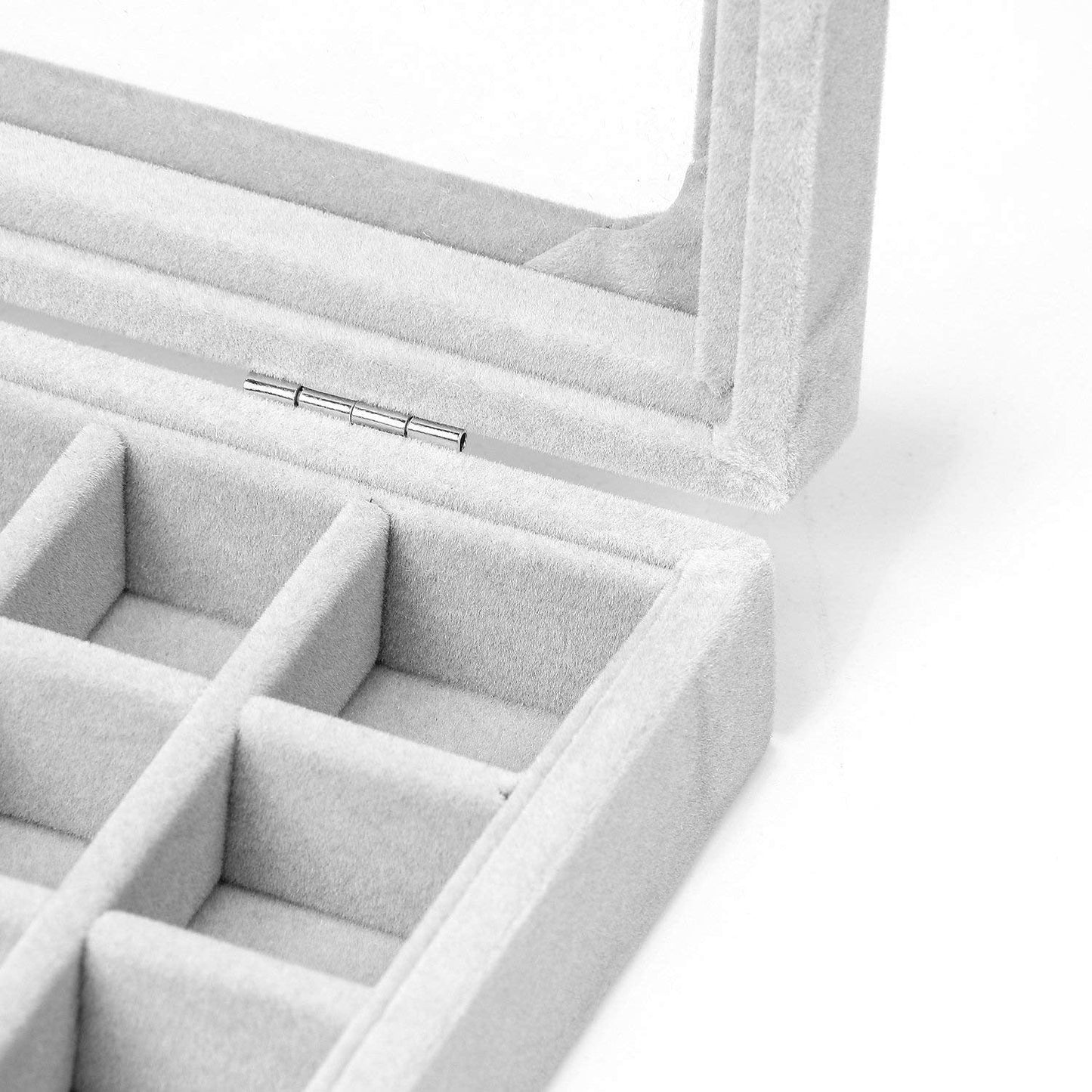 24-Compartment Velvet Earring & Ring Organizer Box