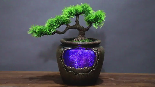Roman Decor’s Bonsai Flower Pot Tabletop Water Fountain