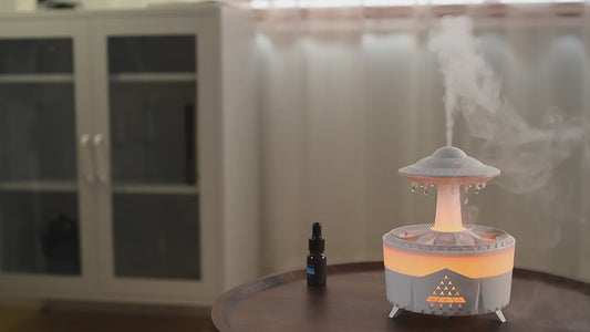 Cloud Rain Drop Humidifier | Noiseless Ultrasonic Aroma Diffuser for Home & Office
