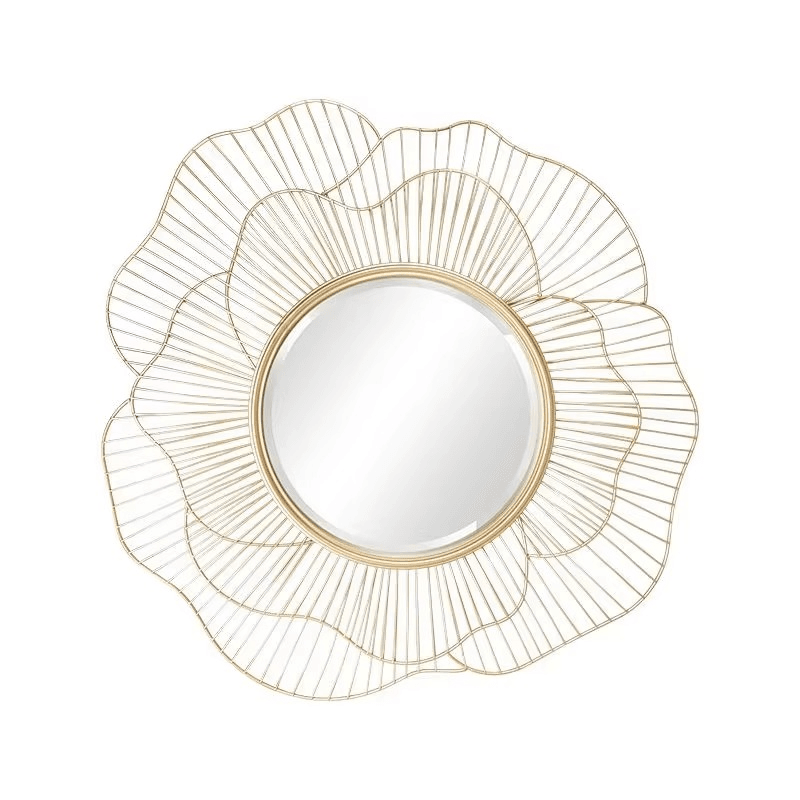 Round Iron Framed Decorative Wall Mirror 60 cm - Roman Decor