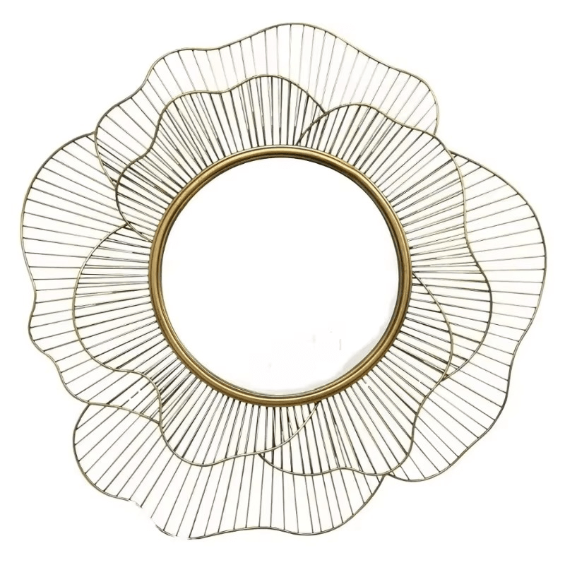 Round Iron Framed Decorative Wall Mirror 60 cm - Roman Decor