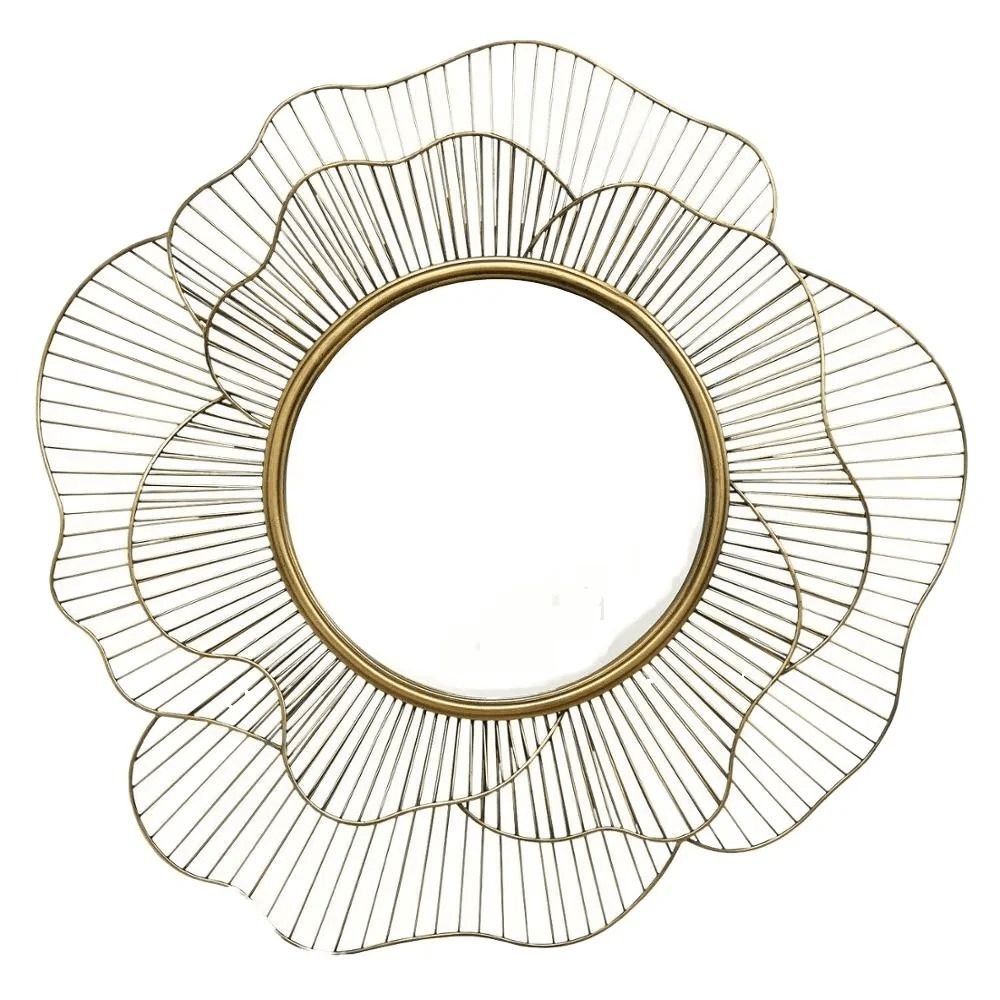 Round Iron Framed Decorative Wall Mirror 60 cm - Roman Decor