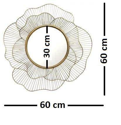 Round Iron Framed Decorative Wall Mirror 60 cm - Roman Decor