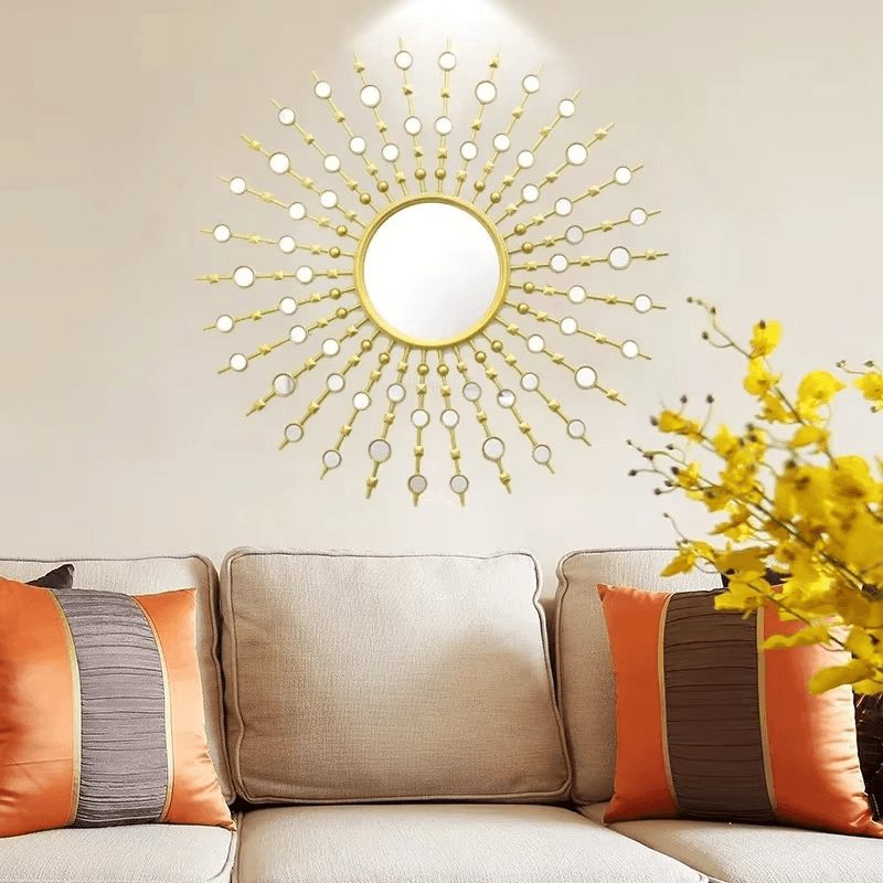 Rust-Proof &amp; Weather-Resistant Round Wall Mirror - Roman Decor