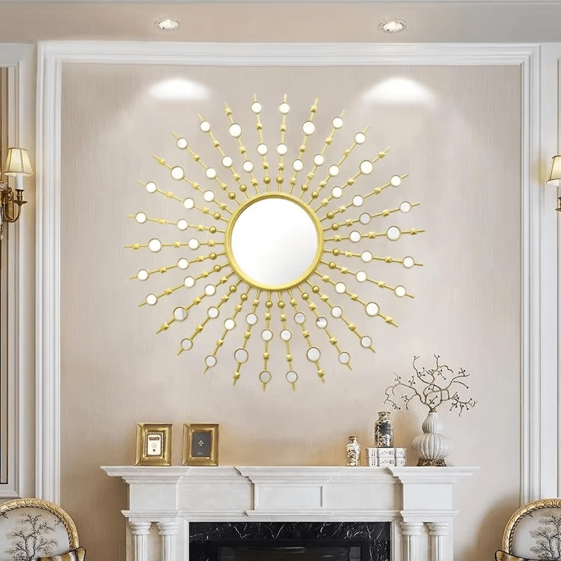 Rust-Proof &amp; Weather-Resistant Round Wall Mirror - Roman Decor