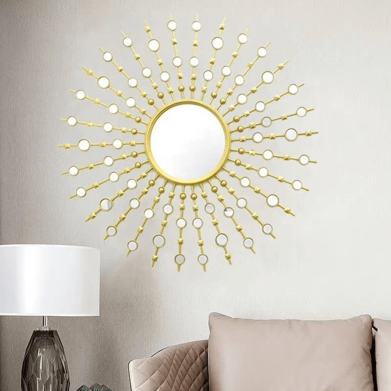 Rust-Proof &amp; Weather-Resistant Round Wall Mirror - Roman Decor