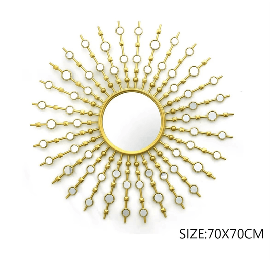 Rust-Proof &amp; Weather-Resistant Round Wall Mirror - Roman Decor