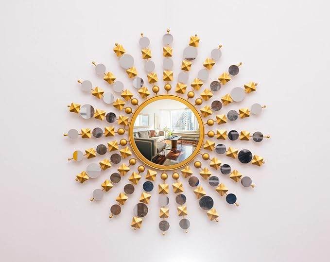 Rust-Proof &amp; Weather-Resistant Round Wall Mirror - Roman Decor