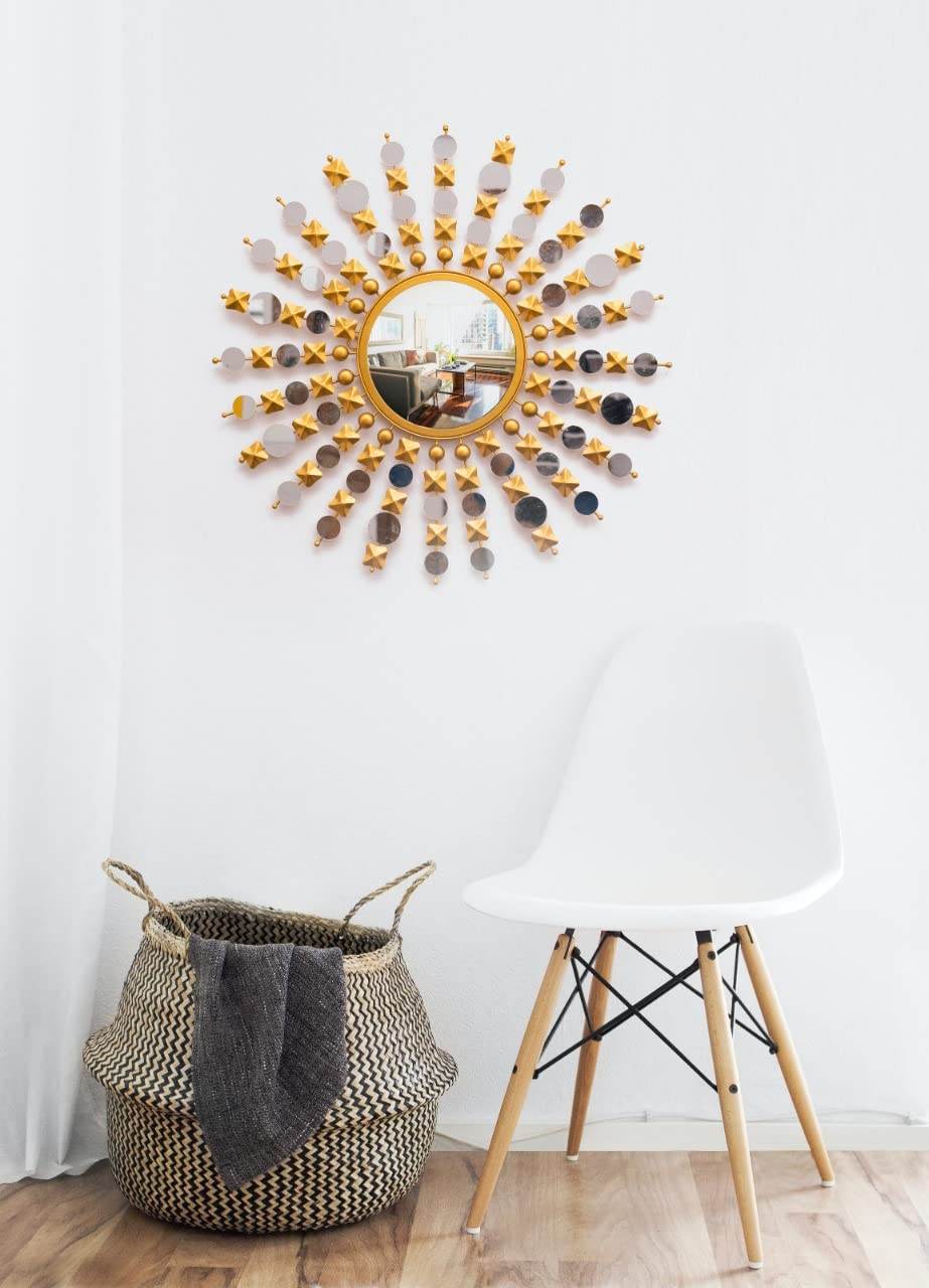 Rust-Proof &amp; Weather-Resistant Round Wall Mirror - Roman Decor