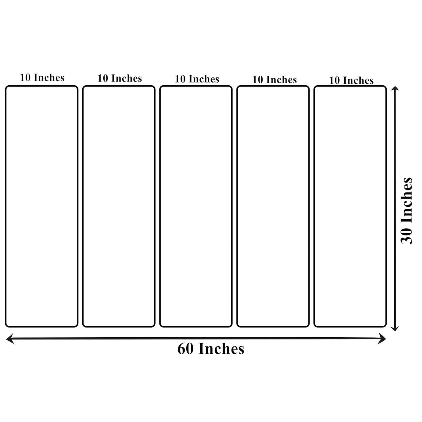 Set of 5 Deer Family Tree Wall Painting | XL Size 60 x 30 Inch - Roman Decor