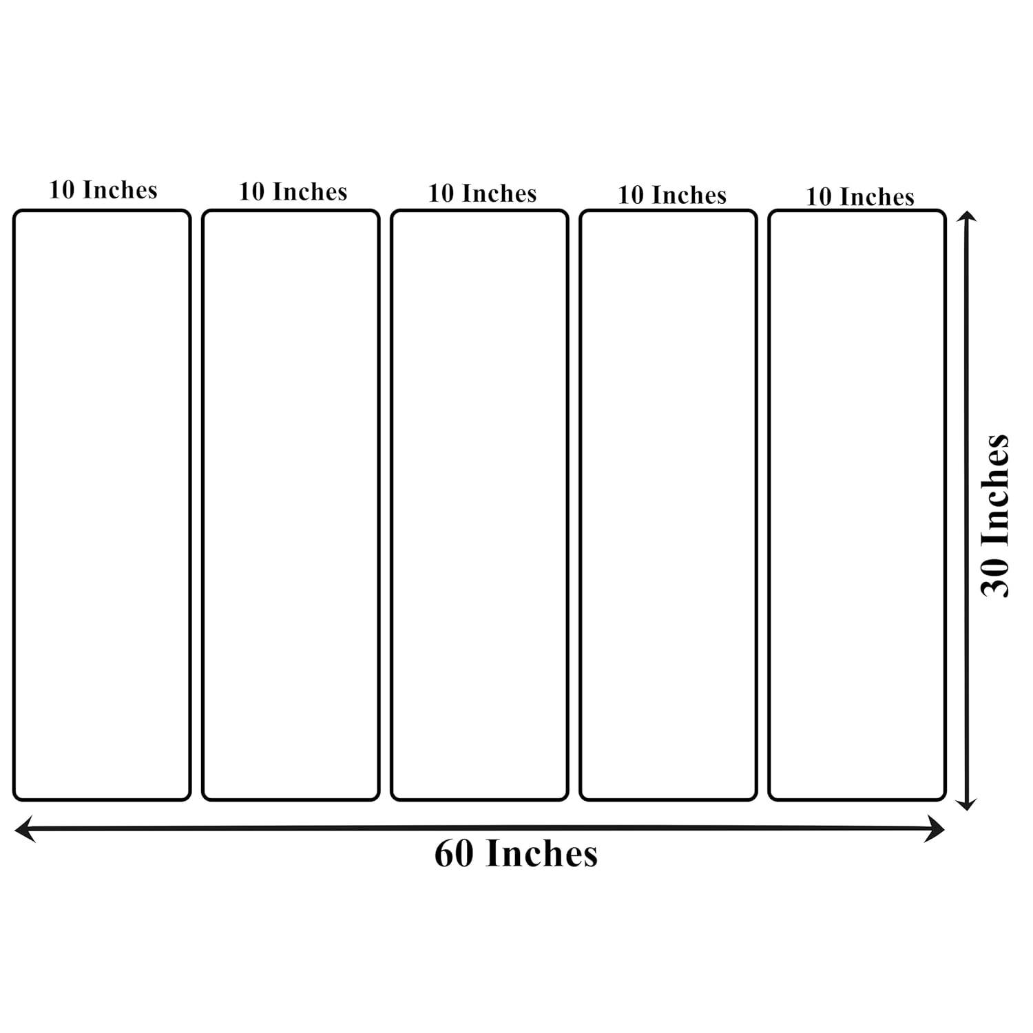 Set of 5 Deer Family Tree Wall Painting | XL Size 60 x 30 Inch - Roman Decor