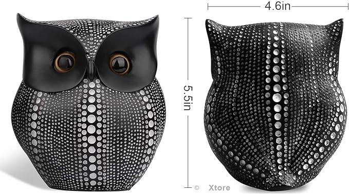 Charming Owl Design Modern Compact Animal Statue for Table - Roman Decor