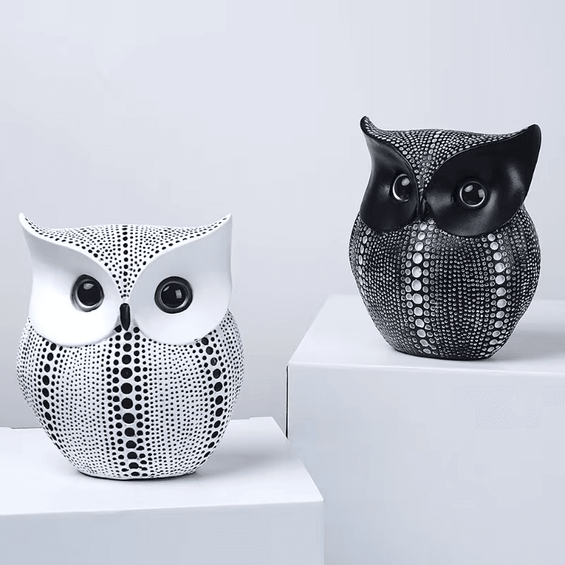 Charming Owl Design Modern Compact Animal Statue for Table - Roman Decor
