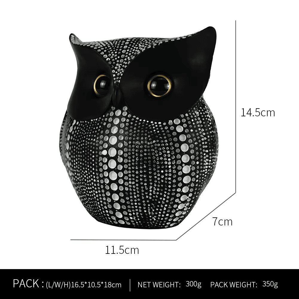 Charming Owl Design Modern Compact Animal Statue for Table - Roman Decor