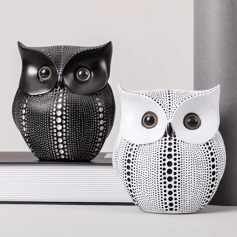 Charming Owl Design Modern Compact Animal Statue for Table - Roman Decor