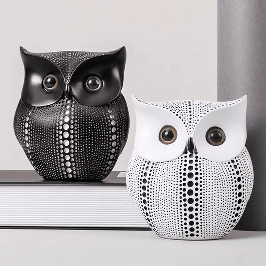 Charming Owl Design Modern Compact Animal Statue for Table - Roman Decor