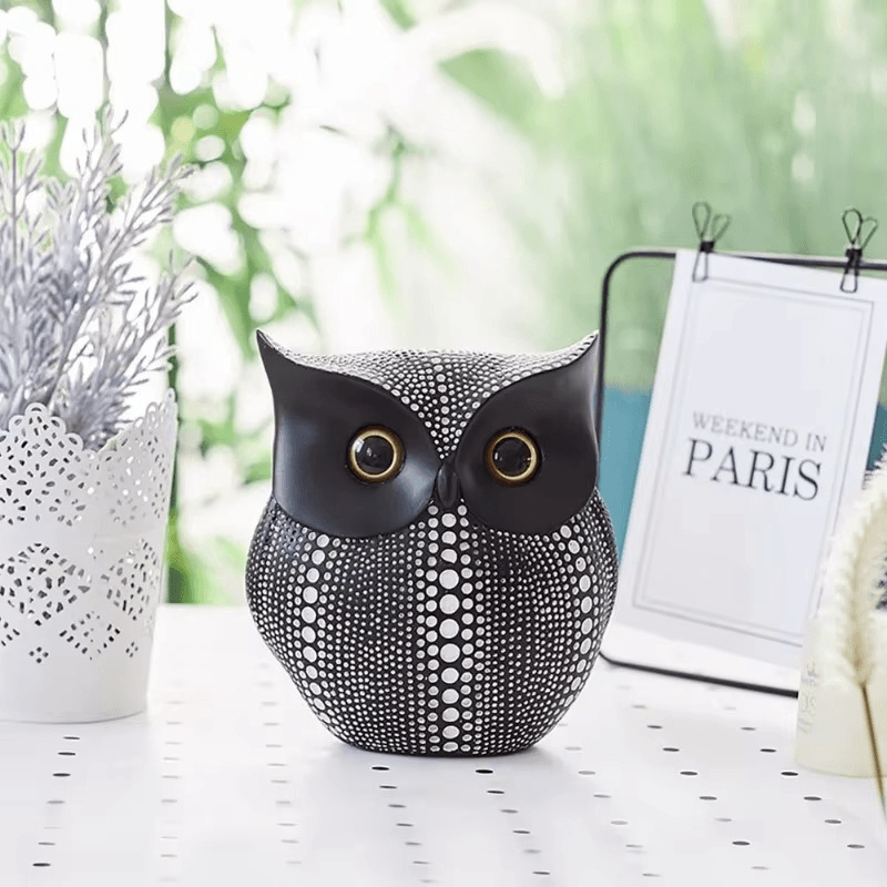 Charming Owl Design Modern Compact Animal Statue for Table - Roman Decor