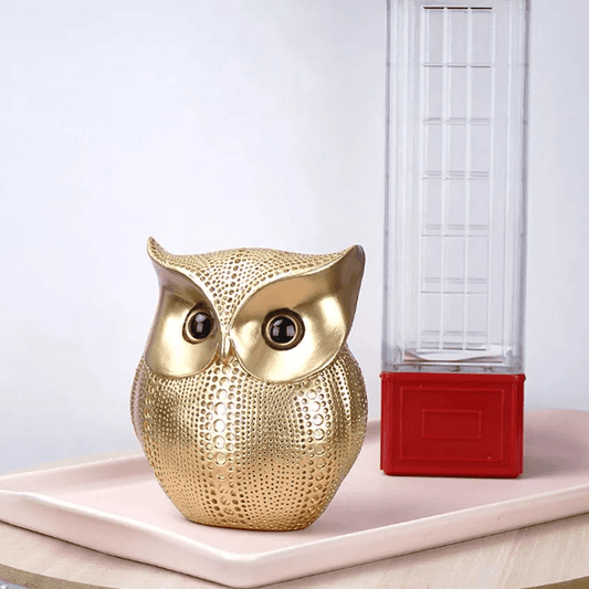 Resin Owl Statue – Weather-Resistant Figurine for Home - Roman Decor