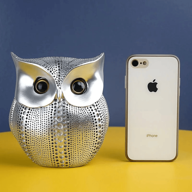 Resin Owl Statue – Weather-Resistant Figurine for Home - Roman Decor