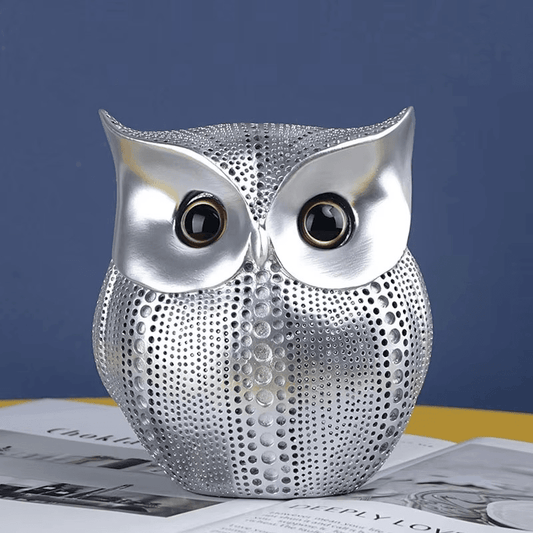 Resin Owl Statue – Weather-Resistant Figurine for Home - Roman Decor