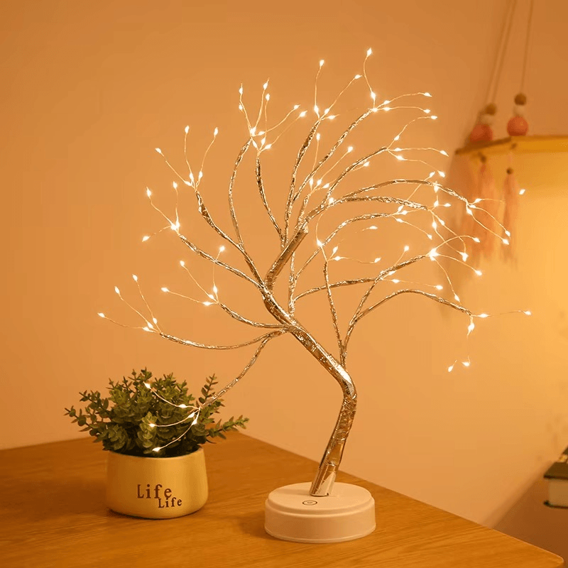 36-LED Fairy Ball Table Lamp – Cherry Blossom Night Light - Roman Decor