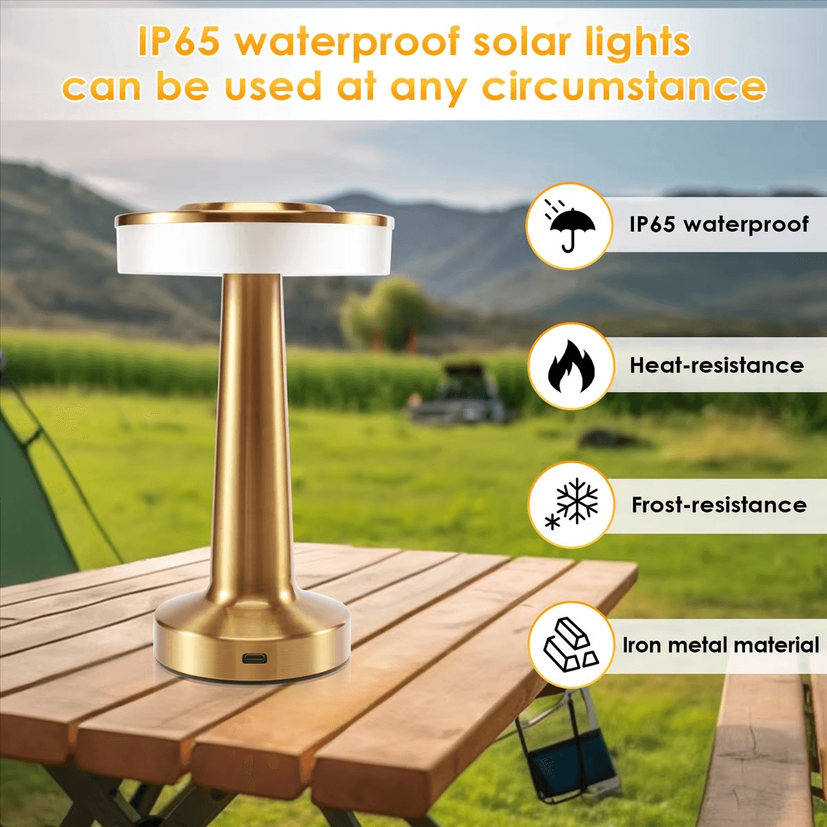 Retro Dumbbell Cordless Table Lamp – Touch Control - Roman Decor